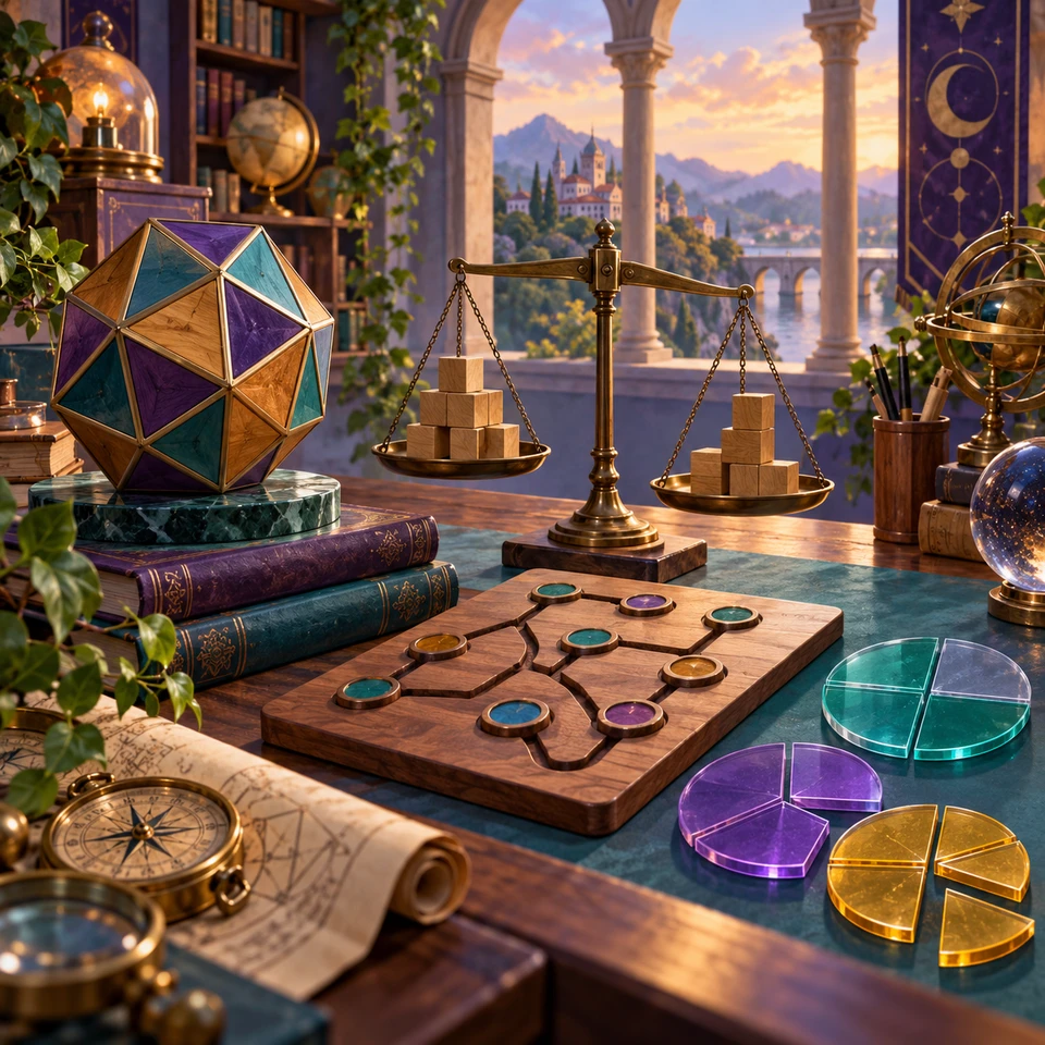 Original illustration for the course “Logic and Mathematics · Reasoning Workshop”