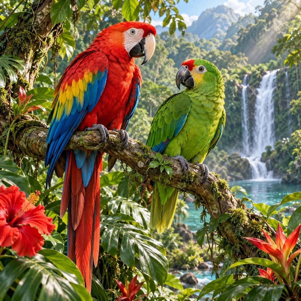 Illustration for the course “Parrots”