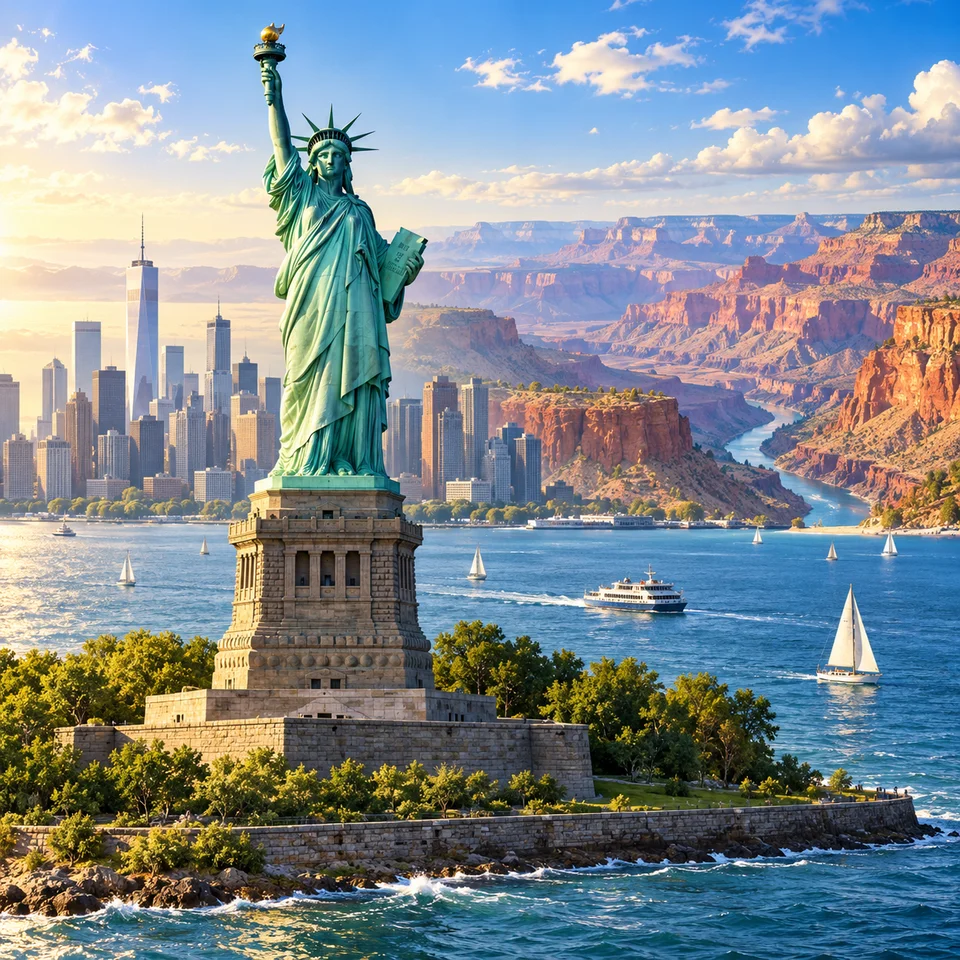 Illustration for the course "USA"